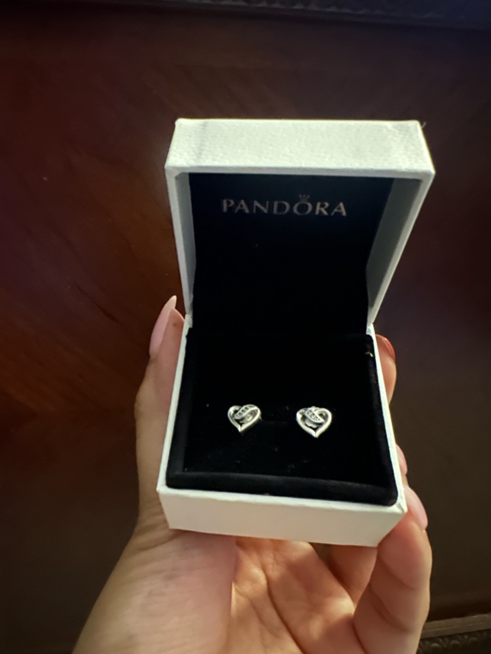 PANDORA Ribbon of Love Stud Earrings - Picture 9 of 9